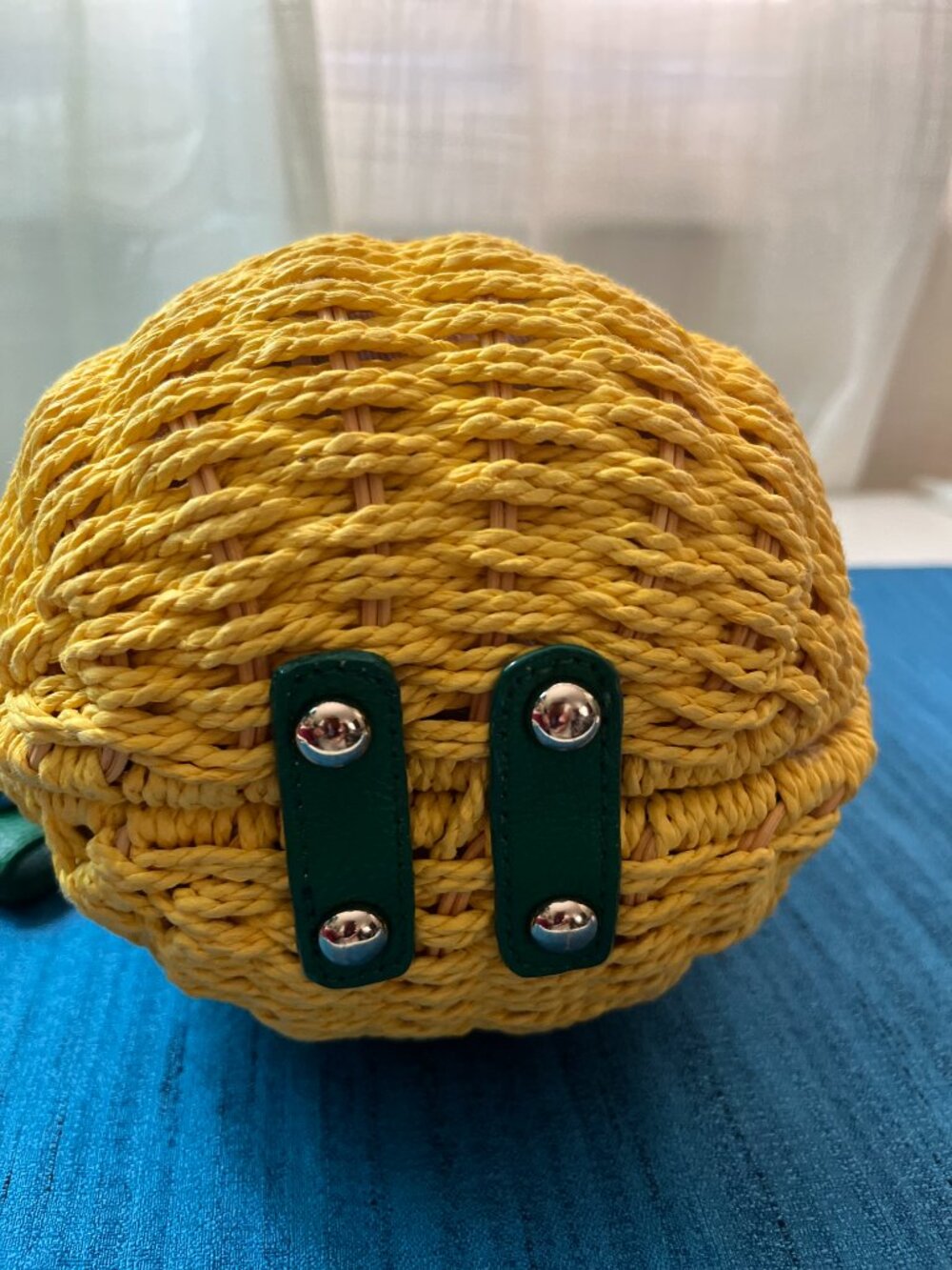 NEW Betsey Johnson Yellow Pineapple Wicker Bag - Picture 6 of 6
